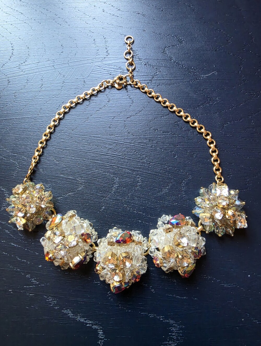 J Crew Crystal Cluster Necklace